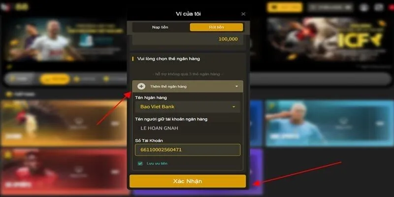 Rút Tiền BJ88 - Chỉ 3 Bước Đơn Giản Để Tiền Về Tài Khoản 2 Biểu mẫu rút tiền BJ88